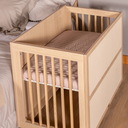 Ver imagem 3 de Berço 3 em 1 com Colchões Evolutivo | Palinha Natural Marca Quater Linha Indy Cor Carvalho Malva