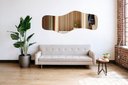 Ver imagem 2 de Espelho Orgânico Luxo Grande 150 X 60 Corpo Inteiro Moderno Orgânico Luxo Lapidado com Suporte