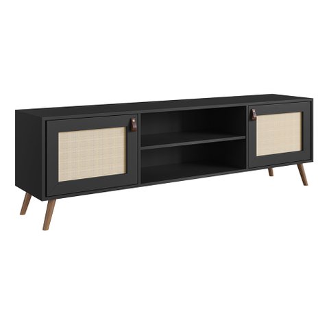 Rack Viena 180cm - Preto Mettamobili
