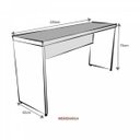 Ver imagem 3 de Escrivaninha Mesa Escritório 100% MDF 120CMX42CM 120cm Branca
