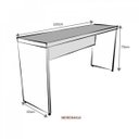 Ver imagem 3 de Escrivaninha Mesa Escritório 100% MDF 120CMX42CM 120cm Preto