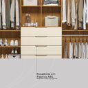 Ver imagem 7 de Guarda-Roupa Casal 6 Portas Giardino Bege/Cinnamon/Off White