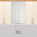 Ver mais imagens de Guarda-Roupa Casal 6 Portas Giardino Bege/Cinnamon/Off White