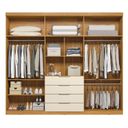 Ver imagem 6 de Guarda-Roupa Casal 6 Portas Giardino Bege/Cinnamon/Off White