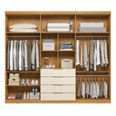 Ver imagem 6 de Guarda-Roupa Casal 6 Portas Giardino Bege/Cinnamon/Off White
