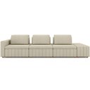 Ver imagem 3 de Sofá Ilha com Puff para Sala Living 395cm Amber M03 Linho Cru - Lyam Decor