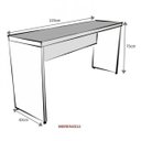 Ver imagem 3 de Escrivaninha Mesa Escritório 100% MDF 120CMX42CM 120cm Branca e Preto