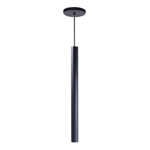 Luminária Pendente Cilíndrico Tubular 50cm Preto Lustre Sala Cozinha