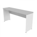 Ver imagem 2 de Escrivaninha Mesa Escritório 100% MDF 120CMX42CM 120cm Branca e Cinza Cristal