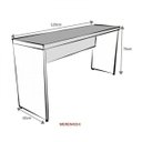Ver imagem 3 de Escrivaninha Mesa Escritório 100% MDF 120CMX42CM 120cm Branca e Cinza Cristal