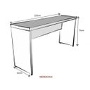 Ver imagem 3 de Escrivaninha Mesa Escritório 100% MDF 120CMX42CM 120cm Preto e Branca