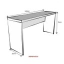 Ver imagem 3 de Escrivaninha Mesa Escritório 100% MDF 120CMX42CM 120cm Preto e Cinza Cristal