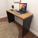 Ver imagem 5 de Escrivaninha Mesa Escritório 100% MDF 120CMX42CM 120cm Preto e Carvalho Mel Bege