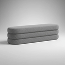 Ver imagem 4 de Banco Recamier Puff Cookie Baú 110 Cm - Zahav Estofados:cinza