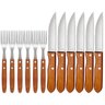 Conjunto Churrasco Garfo e Faca 12 Peças Mor - 1