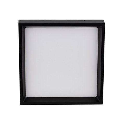 Plafon Led Deep Sobrepor Quadrado Recuado 22w 3000k 1550lm Preto Abs-stella