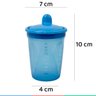 Kit 3 Copos De Transição Alimentar Infantil Bebê 6 Meses Livre De Bpa 250ml Azul Clingo - 5