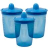 Kit 3 Copos De Transição Alimentar Infantil Bebê 6 Meses Livre De Bpa 250ml Azul Clingo - 1