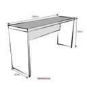 Ver imagem 3 de Escrivaninha Mesa Escritório 100% MDF 160CMX42CM com Caixa de Tomada 160cm Branca