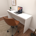 Ver imagem 1 de Escrivaninha Mesa Escritório 100% MDF 160CMX42CM com Caixa de Tomada 160cm Branca