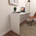 Ver imagem 5 de Escrivaninha Mesa Escritório 100% MDF 160CMX42CM com Caixa de Tomada 160cm Branca