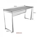 Ver imagem 3 de Escrivaninha Mesa Escritório 100% MDF 160CMX42CM com Caixa de Tomada 160cm Preto