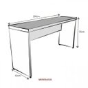 Ver imagem 3 de Escrivaninha Mesa Escritório 100% MDF 160CMX42CM com Caixa de Tomada 160cm Cinza Cristal