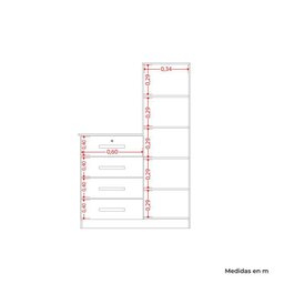 Cômoda Belize Plus 4 Gavetas Cinamomo/off White - Abz - 6