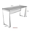 Ver imagem 3 de Escrivaninha Mesa Escritório 100% MDF 160CMX42CM com Caixa de Tomada 160cm Branca e Preto