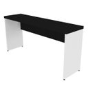Ver imagem 2 de Escrivaninha Mesa Escritório 100% MDF 160CMX42CM com Caixa de Tomada 160cm Branca e Preto
