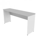 Ver imagem 2 de Escrivaninha Mesa Escritório 160cmx42cm com Caixa de Tomada 160cm Branca E Cinza Cristal