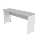 Ver imagem 2 de Escrivaninha Mesa Escritório 100% MDF 160CMX42CM com Caixa de Tomada 160cm Branca e Cinza Cristal