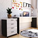 Ver imagem 1 de Escrivaninha Mesa Escritório 160cmx42cm 40mm com Caixa de Tomada