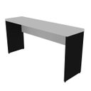 Ver imagem 2 de Escrivaninha Mesa Escritório 100% MDF 160CMX42CM com Caixa de Tomada 160cm Preto e Cinza Cristal