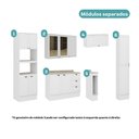 Ver imagem 7 de Cozinha Completa com Balcão Milla Loft 12 Portas 3 Gavetas MDF Branco Móveis Carraro