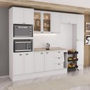 Ver imagem 1 de Cozinha Completa com Balcão Milla Loft 12 Portas 3 Gavetas MDF Branco Móveis Carraro