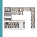 Ver mais imagens de Cozinha Completa com Balcão Milla Loft 12 Portas 3 Gavetas MDF Branco Móveis Carraro