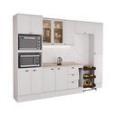 Ver imagem 3 de Cozinha Completa com Balcão Milla Loft 12 Portas 3 Gavetas MDF Branco Móveis Carraro