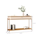 Ver imagem 3 de Aparador de Sala Aparador para Sala Buffet 1 Gaveta - Off White Nature Bronze