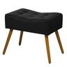 Puff Retangular Suede Liso Preto - 1