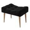 Puff Retangular Suede Liso Preto - 2