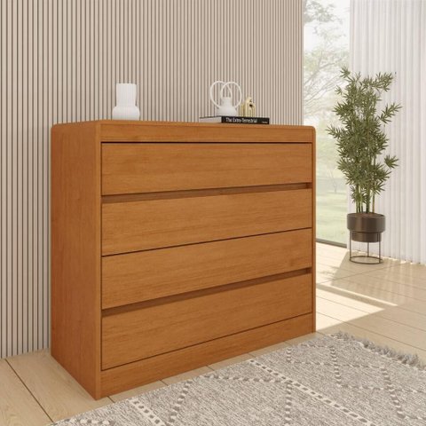 Cômoda CR35475 4 Gavetas MDF Cinamomo Multimóveis