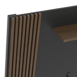 Rack com Painel Ripado Suspenso para Tv até 70 Polegadas 2 Portas Grécia 180cm - 6
