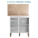 Ver imagem 2 de Balcão de Canto Reto Art 6006 Branco Ártico – Kits Paraná