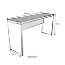 Ver imagem 3 de Escrivaninha Mesa Escritório 100% MDF 180CMX42CM 180cm Preto