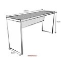 Ver imagem 3 de Escrivaninha Mesa Escritório 100% MDF 180CMX42CM 180cm Cinza Cristal