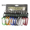 Ver imagem 1 de Kit 12 Chaveiro Mosquetão 3018 com Bússola Metal Trava