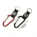 Ver imagem 3 de Kit 12 Chaveiro Mosquetão 3018 com Bússola Metal Trava