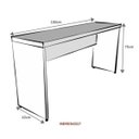 Ver imagem 3 de Escrivaninha Mesa Escritório 180cmx42cm 180cm Branca E Cinza Cristal