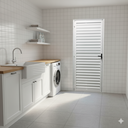 Ver imagem 1 de Porta Palheta de Alumínio Branco 210x70 Lado Direito Linha 25